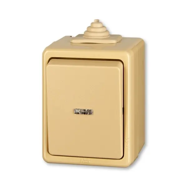 Ruční Výroba ABB 3553-25922 D PRAKTIK Přepínač střídavý s čirým průzorem, se svorkou N, IP44