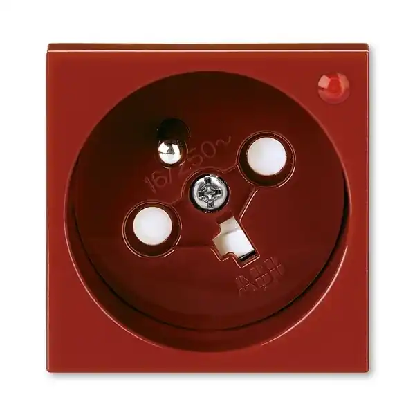 ABB 5595N-C05359 R1 Zásuvka 45x45 kódovaná, s ochr.kolíkem, s PO, karmínová Koupit Online