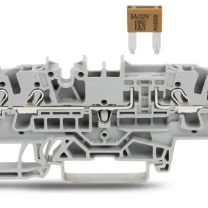 Nejlepší Volba WAGO 2002-1881 4vodičová pojistková svorka, Pro ploché pojistkové vložky, šedá