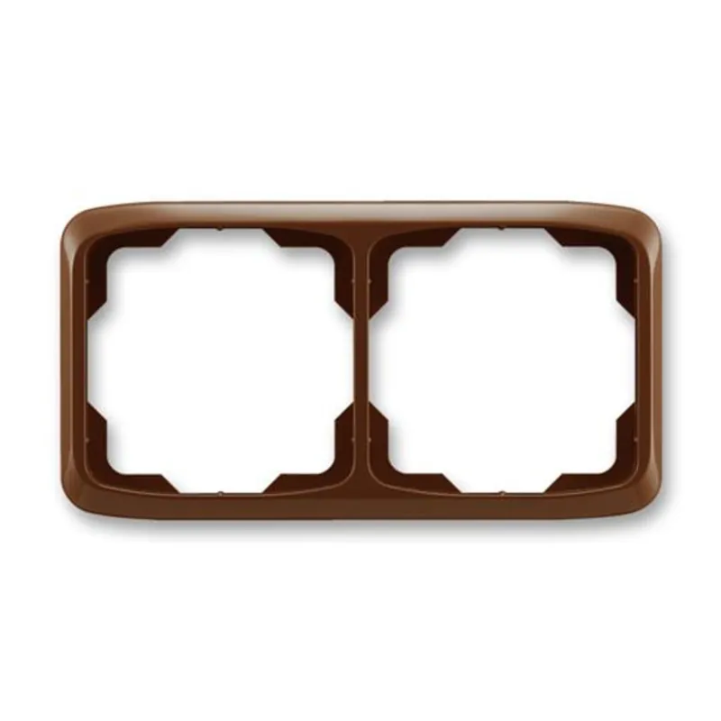 Časově Omezené ABB 3901A-B20 H, TANGO Rámeček dvojnásobný, vodorovný; hnědá