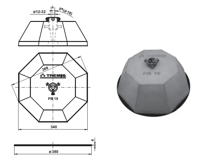 Hromadná Objednávka TREMIS V545 / PB19 ( beton ) podstavec betonový 19kg