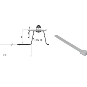 TREMIS V178 / PV 11d ( FeZn ) podpěra vedení pod tašky Pouze Dnes