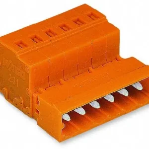 Ruční Výroba WAGO 231-636 Konektor 2.5 mm2 6pin oranžová