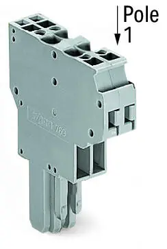 Značkový WAGO 769-124 Konektor 4 mm2 4pin přímý šedý