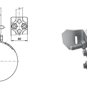Pouze Dnes TREMIS VP045 / DOHT ( FeZn ) držák oddáleného hromosvodu na trubku