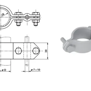 TREMIS VN2085 / ST 5 N ( nerez ) svorka na potrubí 1 1/2" (49 mm) Akční Nabídka
