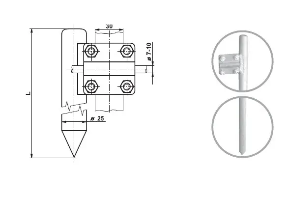 TREMIS V455 / ZT 2,0s ( FeZn ) zemnící tyč se svorkou Výhodná Nabídka