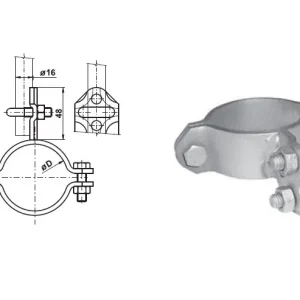 Must-Have TREMIS VP075 / DOHT 5 ( FeZn ) držák oddáleného hromosvodu na trubku 1 1/2"
