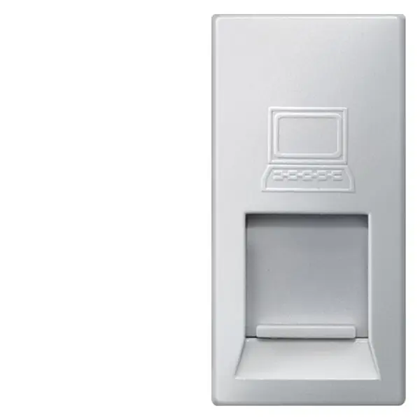 Celosvětová Doprava SIEMENS 5TG9874-2AM DELTA M-SYSTEM MODULAR-JACK SOCKET OUTLET CAT5 RJ45 8/8 W. SHUTTER ALU