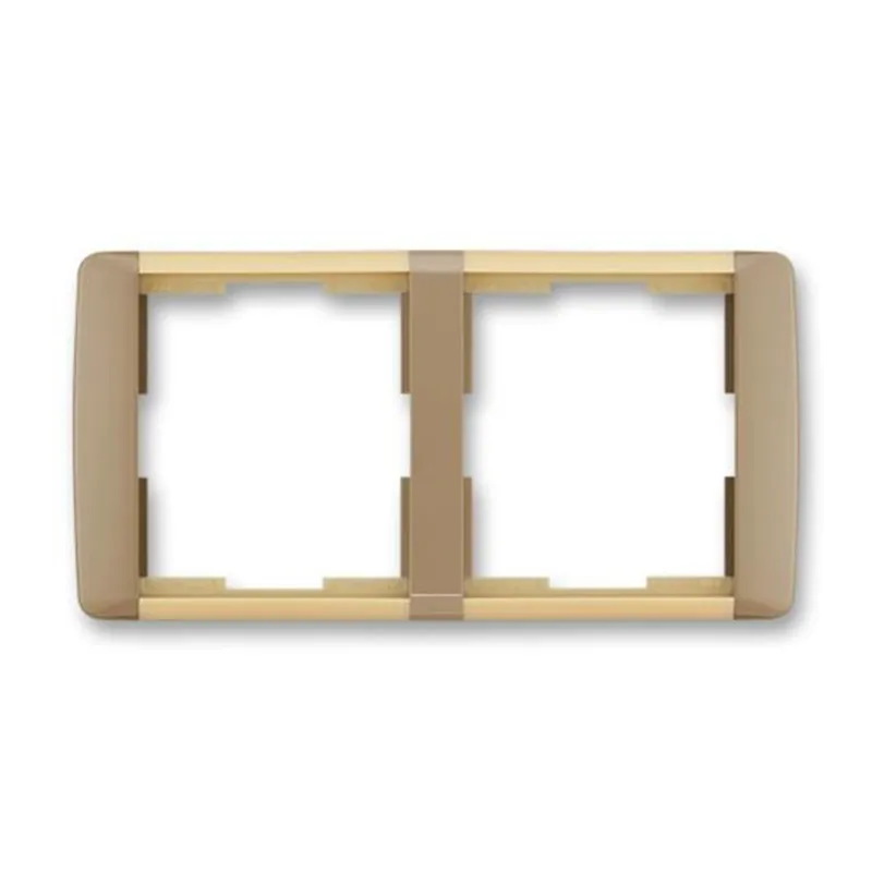 Výprodej ABB 3901E-A00120 25, ELEMENT Rámeček dvojnásobný, vod.; kávová/led. opálová