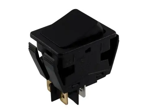 Originální P-C6051ALB Kolébkový spínač do panelu bez aretace 2-pólový spínací ON-OFF 16A 250V/AC