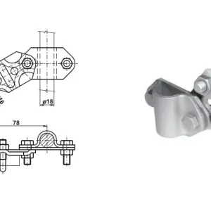 TREMIS VP040 / DOHJK ( FeZn ) držák oddáleného hromosvodu k jímací tyči s kloubem Expresní Doručení
