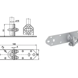 TREMIS VP001 / DOHS ( FeZn ) "T" držák oddáleného hromosvodu Garance Vrácení Peněz