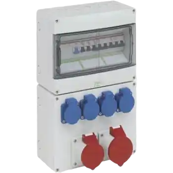 Nízká Cena SPELSBERG bcz73142401 Zásuvková kombinace STV1224-K (ZS 2/5.1) 4x 230V 16A, 1x 400V 16A, 1x 400V 32A IP44 s chráničem