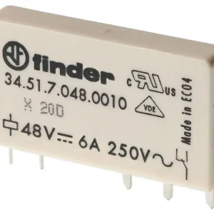 FINDER 34.51.7.060.0010 relé úzké DIN/PS, 1P/6A, 60V DC Limitovaná Edice
