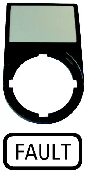 EATON 216498 M22S-ST-GB8 Nosiče štítků-komplety, 30x50mm, oblé, černé FAULT Akce