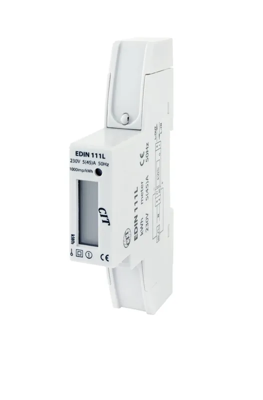 Vysoce Kvalitní ELEMAN 1008810 Elektroměr EDIN 111L, 45A, 1mod., LCD, 1-fáz., 1-tar., podružný