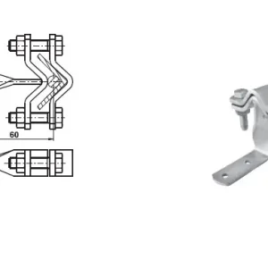 TREMIS V314 / DUS ( FeZn ) držák ochranného úhelníku na stěnu Speciální Cena