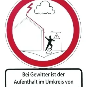 DEHN 480699 výstražná tabulka 210x297x0,7mm Al pouze v němčině Dokud Zásoby Vydrží