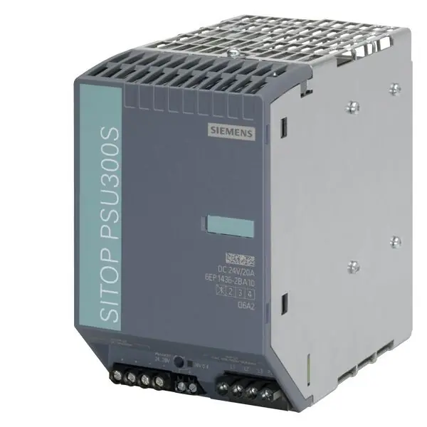 Záruka V Ceně SIEMENS 6EP1436-2BA10 SITOP PSU300S 20A STABILIZED POWER SUPPLY IN:400-500V 3 AC OUT:24VDC