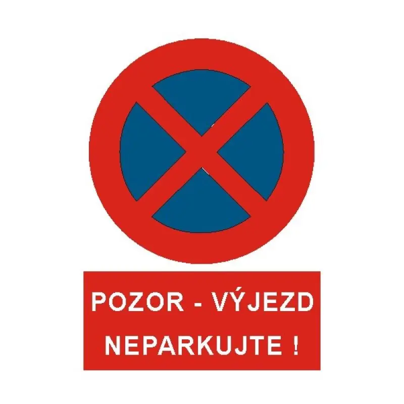 STRO.M DP22-16-02 Pozor - výjezd neparkujte! A4 (plast) Časově Omezené
