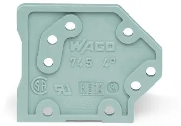 Nová Kolekce WAGO 745-100 Koncová přepážka 1,5mm šedá