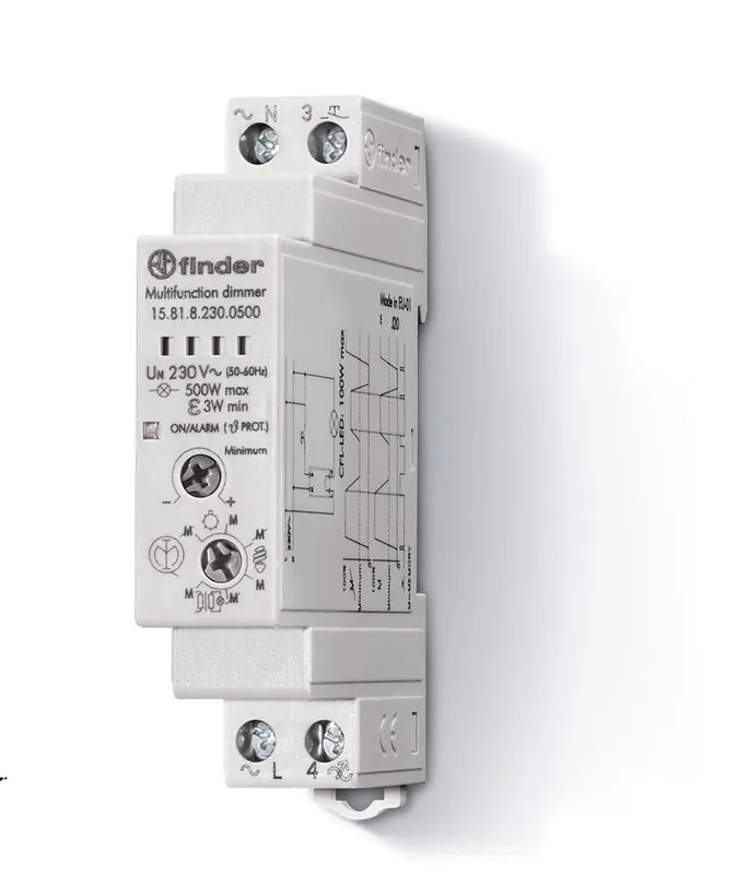 Super Cena FINDER 15.81.8.230.0500 stmívač elektronický 500W, i pro LED, DIN-lišta