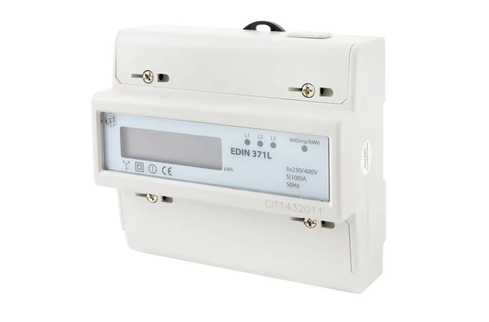 ELEMAN 1008860 Elektroměr EDIN 371L, 100A, 7mod., LCD, 3-fáz., 1-tar., podružný Expresní Doručení