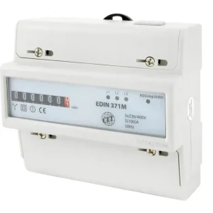 Nová Kolekce ELEMAN 1008870 Elektroměr EDIN 371M, 100A, 7mod., mechanický, 3-fáz., 1-tar., podružný