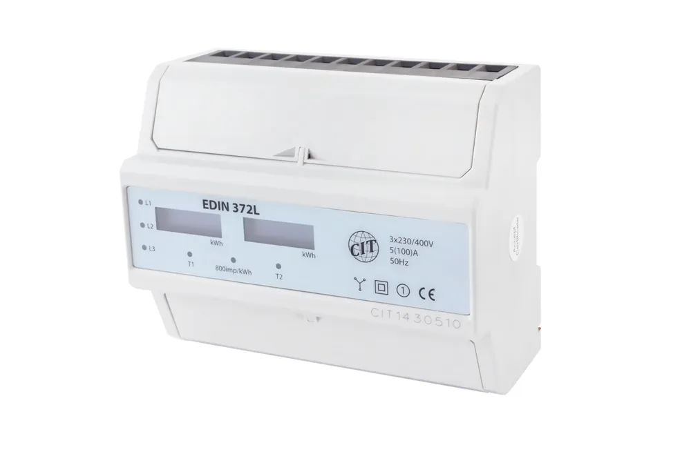 Tovární Cena ELEMAN 1008880 Elektroměr EDIN 372L, 100A, 7mod., LCD, 3-fáz., 2-tar., podružný