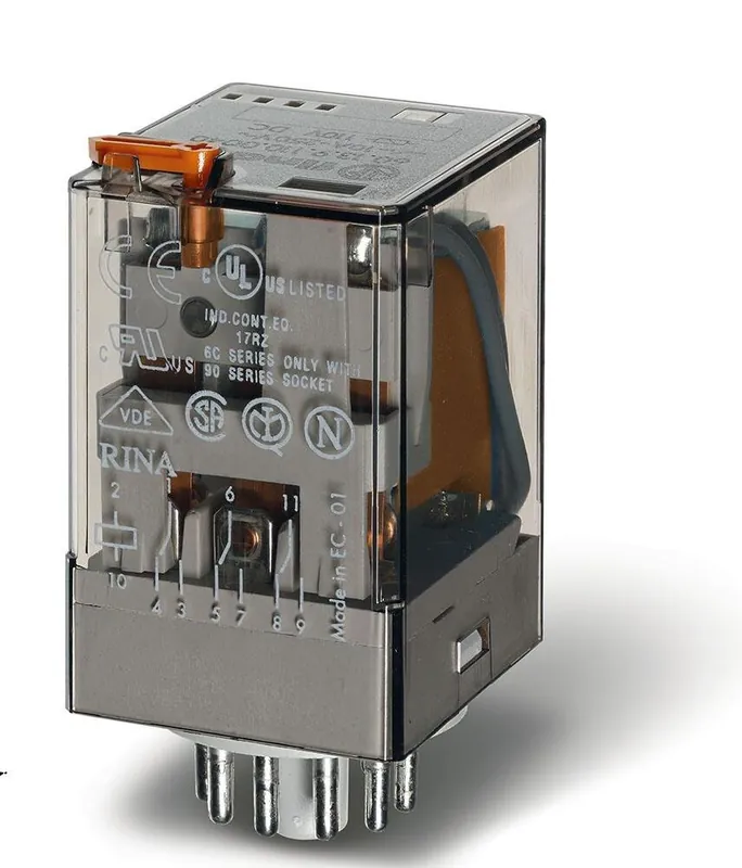 FINDER 60.13.8.230.5040 relé prům. DIN, 3P/10A, 230V AC, MA_MI, Au Prémiový