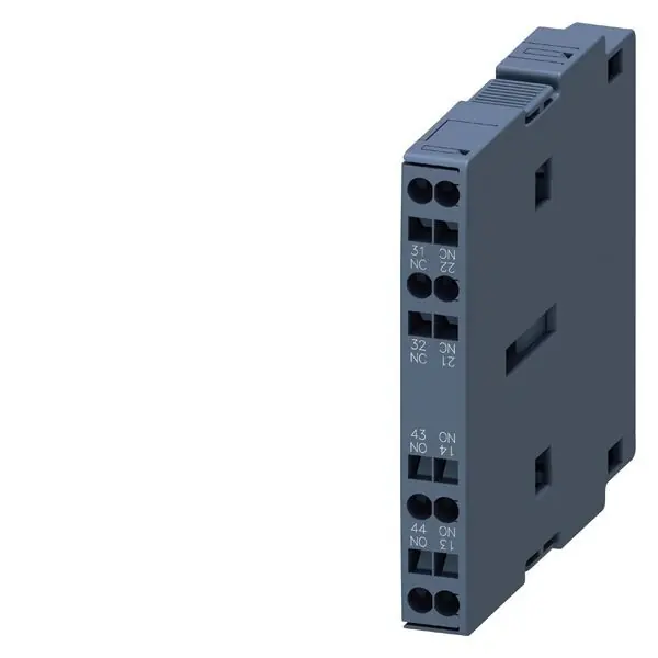SIEMENS 3RH1921-2DA11 AUX. SWITCH BLOCK, 1NO + 1NC, DIN EN 50012, LATERAL, 10MM, CAGE CLAM Expresní Doručení