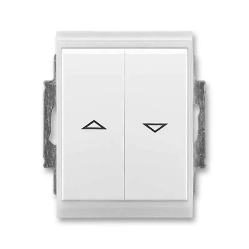 ABB 3558E-A88943 01 Ovládač žaluziový jednopólový, řaz. 1/0+1/0 s bl., IP44, bílá/led.bílá Garance Vrácení Peněz