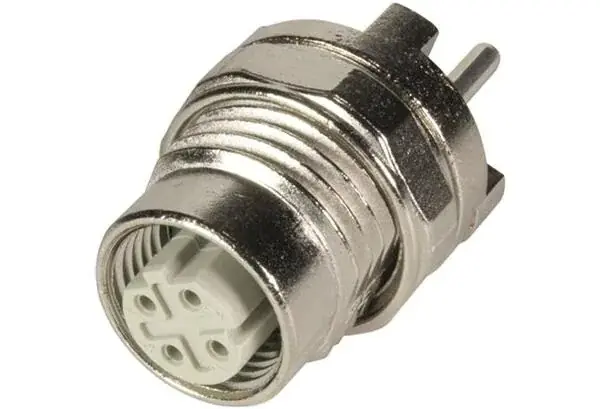 Nová Kolekce HARTING 21033816410 M12 panel feedtrough/PCB straight D-cod.