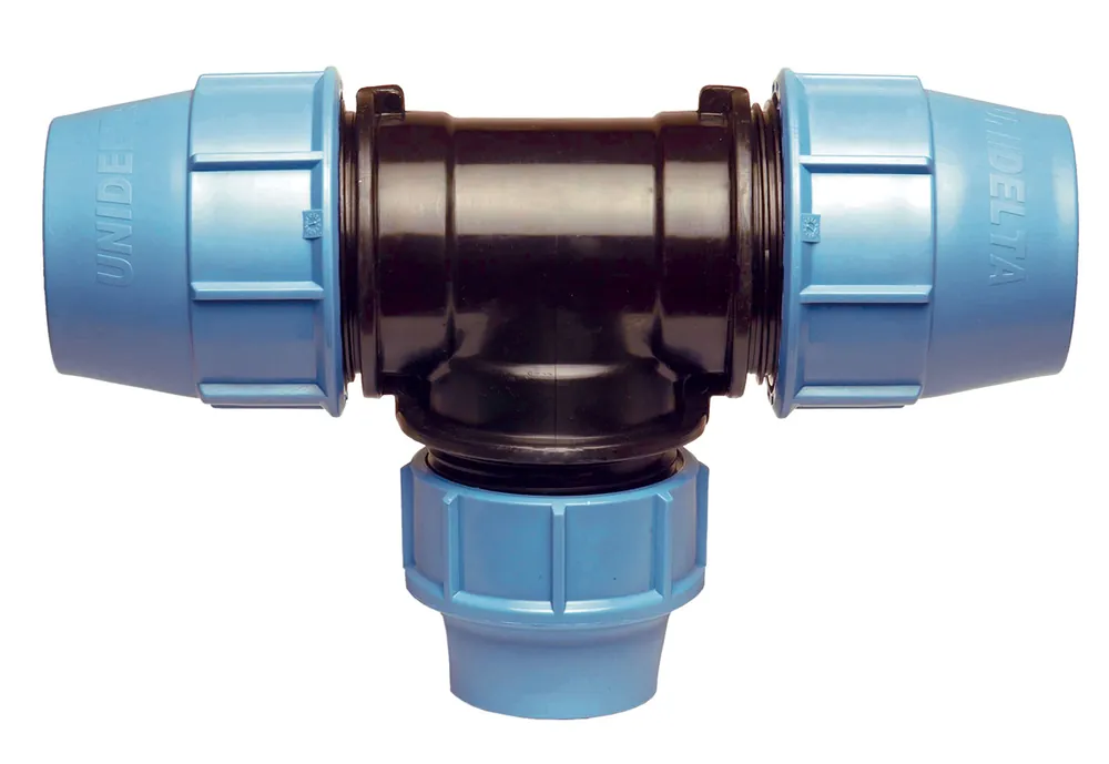 Zlevněný T kus Unidelta redukovaný pro PE d 40 x 32 x 40
