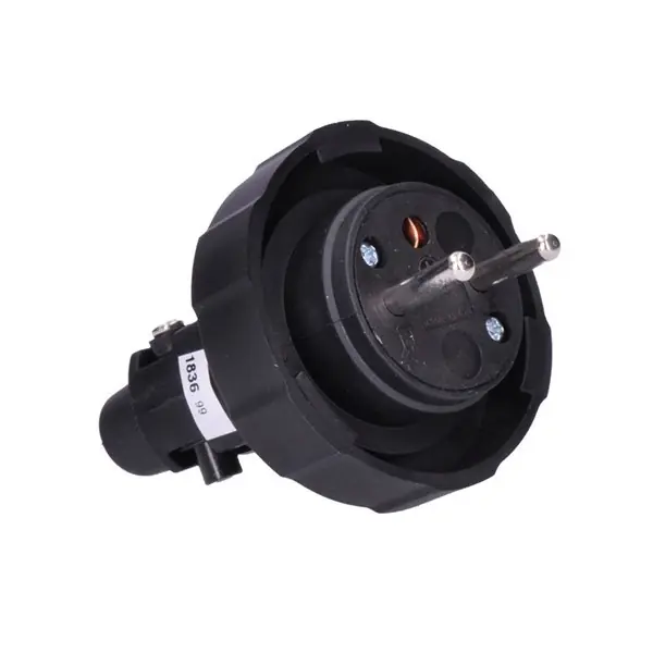 Cenový Hit Gumová vidlice zástrčka přímá P78 do vlhka a prachu IP65, černá