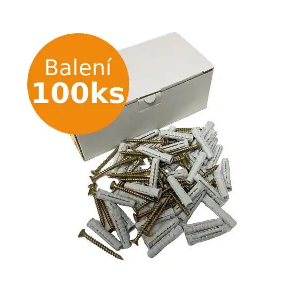 Hmoždinka univerzální s vrutem TXPA-S 6x30 - balení 100ks Časově Omezené