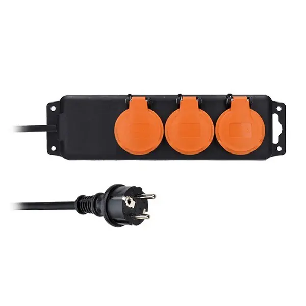 Prodlužovací kabel 10m PP324, 3 zásuvky, IP44, černý Tovární Cena