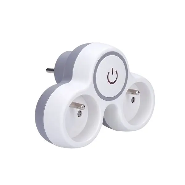 Rozdvojka do zásuvky s vypínačem 2x10A/230V Oblíbený