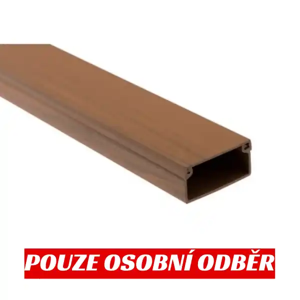 Velkoobchod Lišta na kabely 18x13mm, 2m, imitace tmavé dřevo