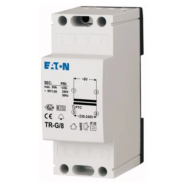Nová Kolekce Zvonkové trafo na DIN lištu 8V Eaton TR-G/8
