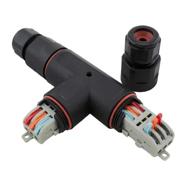 Kabelová spojka vodotěsná, typ T, 3x2,5 mm, IP68, bezšroubová - WAGO Must-Have