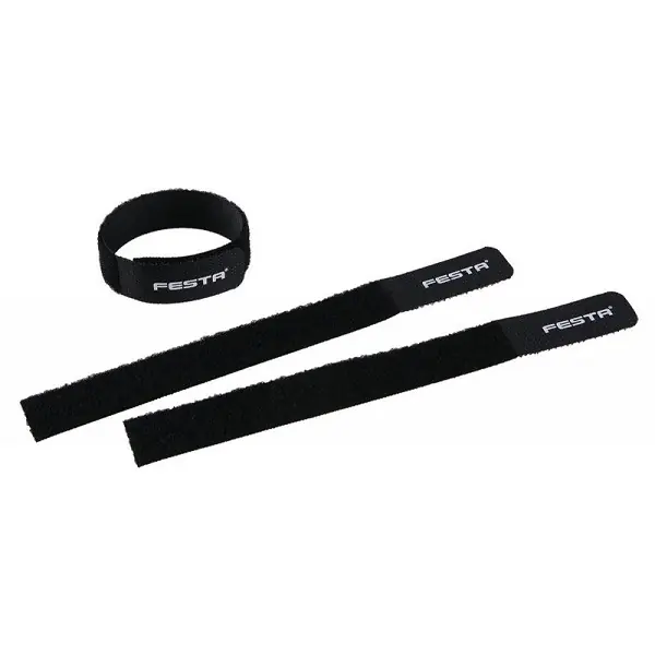 Profesionální Páska na suchý zip FESTA 20x200mm 3ks, černá