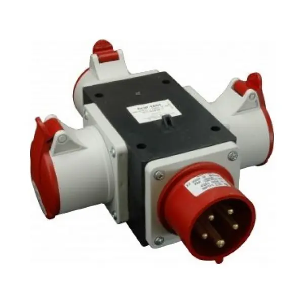 Rozdvojka 400V - 3x zásuvka 32A/5p, IP44 Luxusní