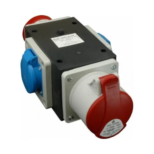 Poslední Šance Rozdvojka 400V - 1x zásuvka 16A/5p 400V, 2x zásuvka 230V, IP44