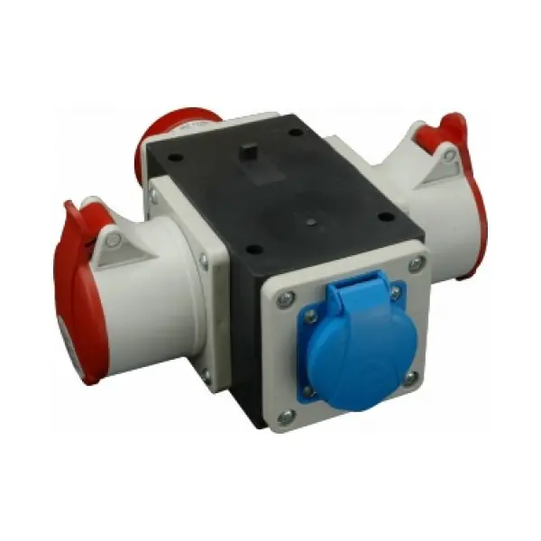 Ihned K Objednání Rozdvojka 400V - 2x zásuvka 16A/5p 400V, 1x zásuvka 230V, IP44