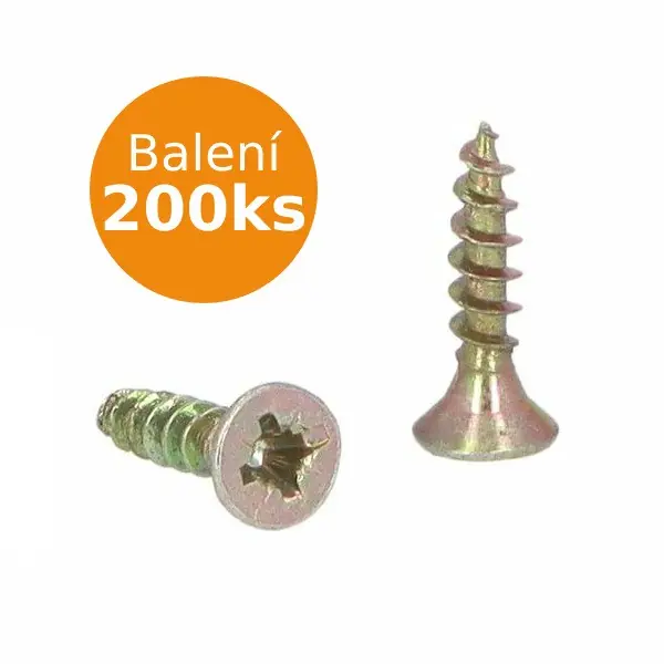 Cenově Výhodný Vruty do elektroinstalačních krabic 3x13 mm - zapuštěná hlava, balení 200 ks