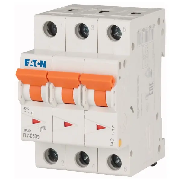 Jistič 3x63A třífázový Eaton PL7-C63/3/10kA Expresní Doručení