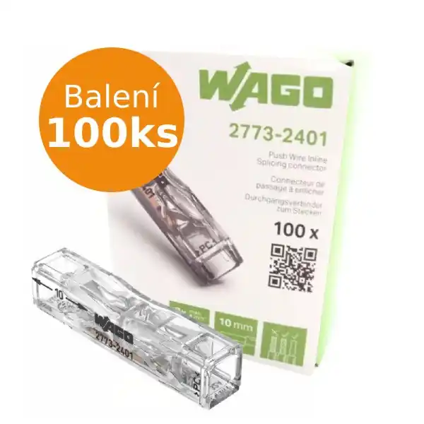 Dokud Zásoby Vydrží WAGO svorky průběžné 2773-2401, 2x4mm2 - balení 100ks