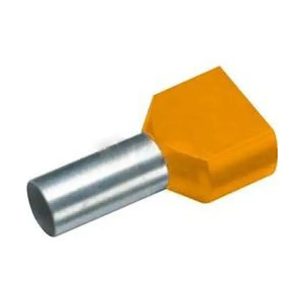 Lisovací dutinka s izolací dvojitá, 2x0,5 mm, oranžová Vysoce Kvalitní